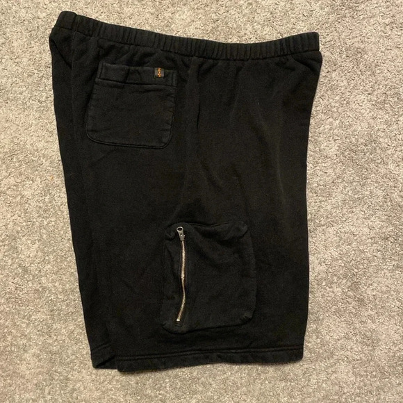 EUC Nike Sportswear Black Cotton Terry Drawstring Pull On Shorts See Measurement - Picture 8 of 12